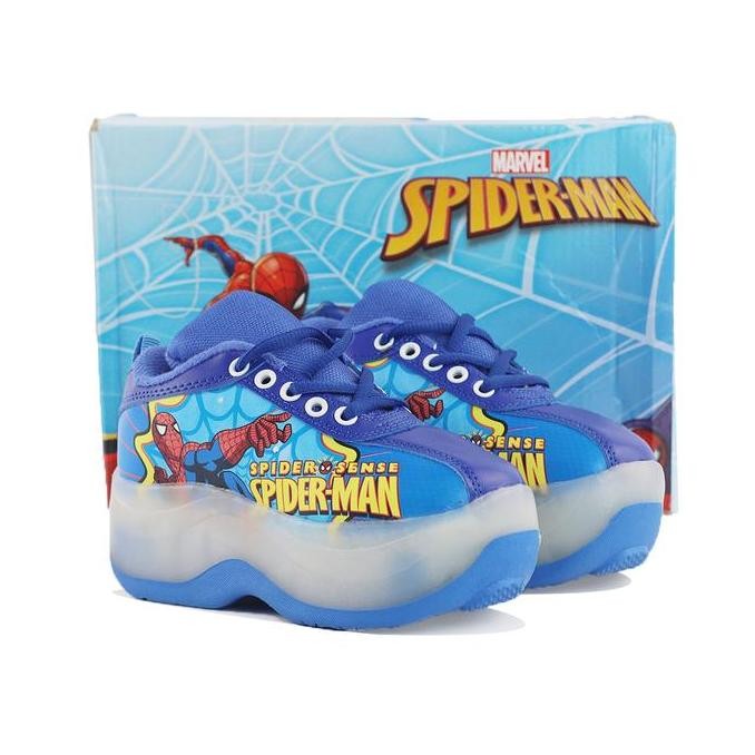Sepatu Roda Anak Nyala Roda 4 Karakter Spidermen