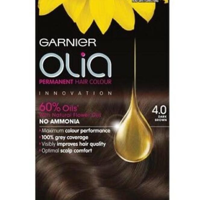 Garnier Olia Dark Brown Hair Colour Pewarna Rambut Cokelat