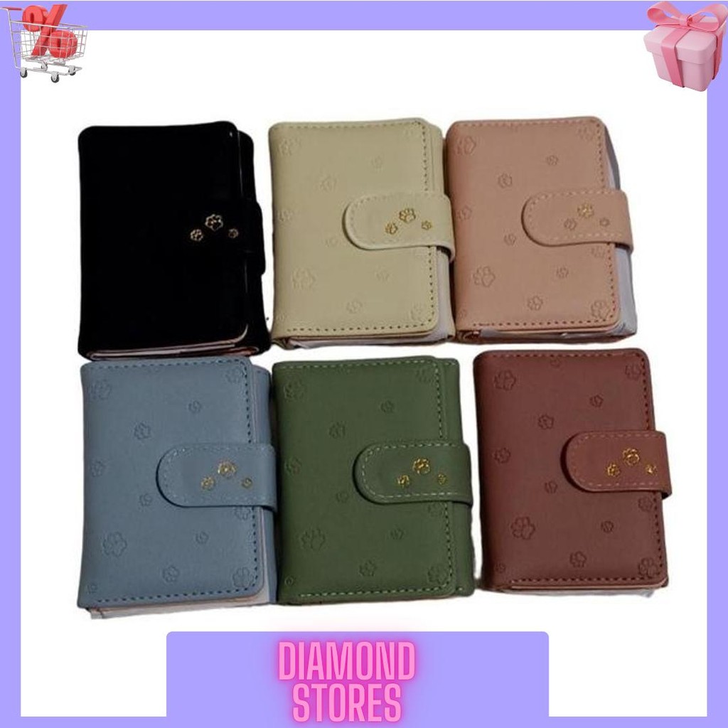 Dompet Lipat Wanita Mini Trendy Kulit Sintetis Bebas ongkir
