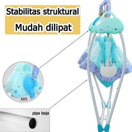 Ayunan Bayi Otomatis Ayunan Bayi Listrik Dapat Dilipat Multi-Fungsi Elektrik Box Bayi Tempat Tidur B