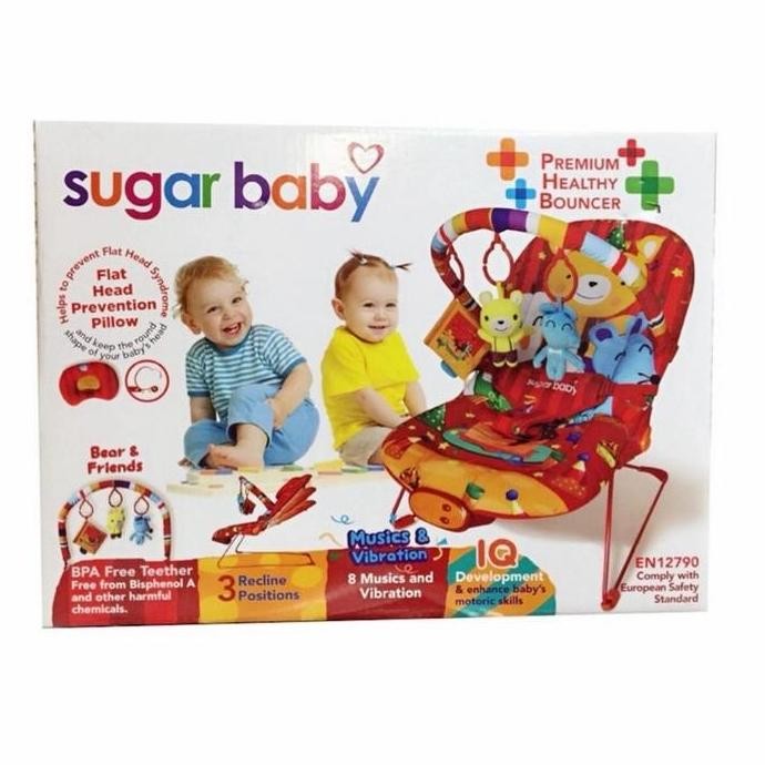 Bouncer Sugar Baby Bear & Friends / Premium Bouncer Bayi Baru Lahir