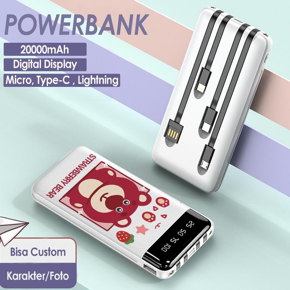 Best MIPOW Powerbank 20000mAh custom powerbank 4 kabel powerbank custom bergaransi powerbank karakte