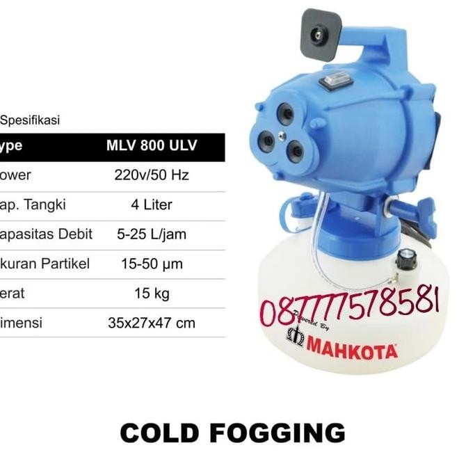 Cold Fogging Mahkota Mlv 800 Ulv