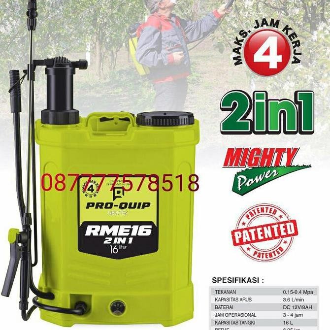Sprayer Pro Quip Rme 16. Alat Semprot Hama Sprayer Disinfektan