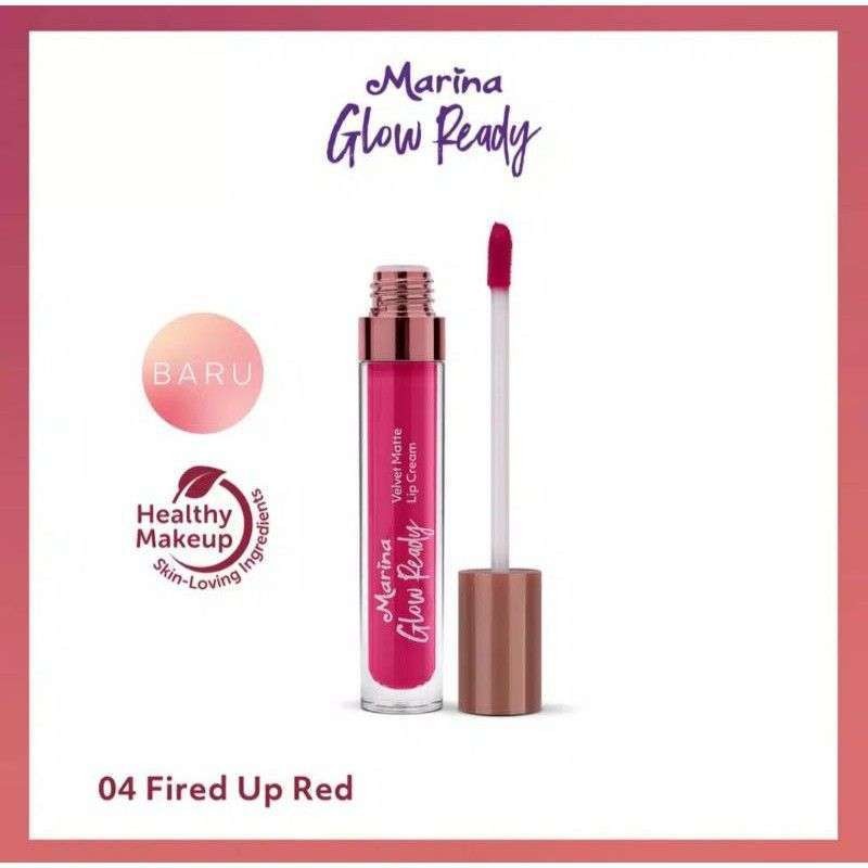 Marina Glow Ready Velvet Matte Lip Cream 5ml - Lipstik