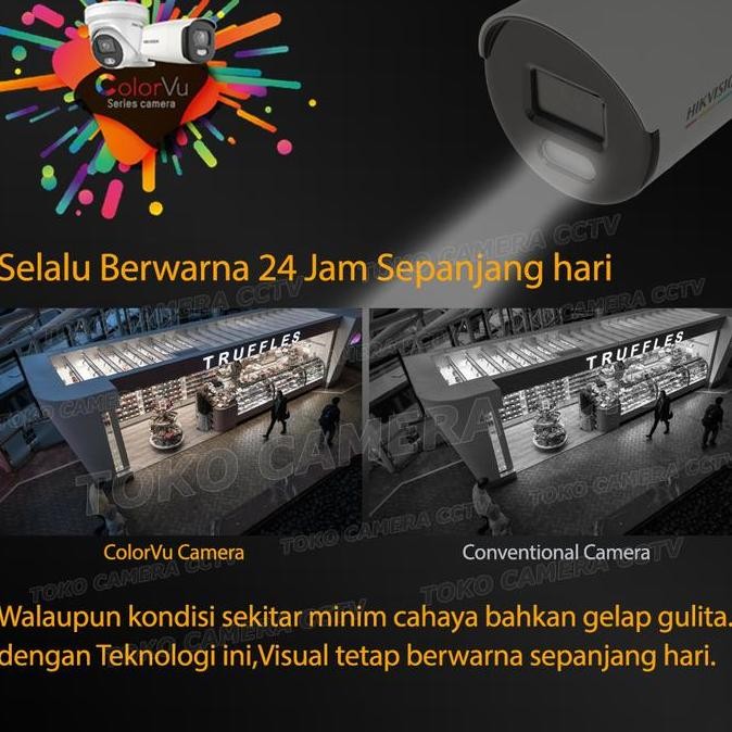 Kamera Cctv Outdoor 5Mp Colorvu Hikvision Cctv Outdoor 3K Dual Light