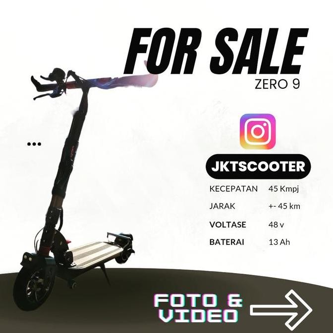 Zero 9 Skuter Listrik (Scooter Electric) Second Like New