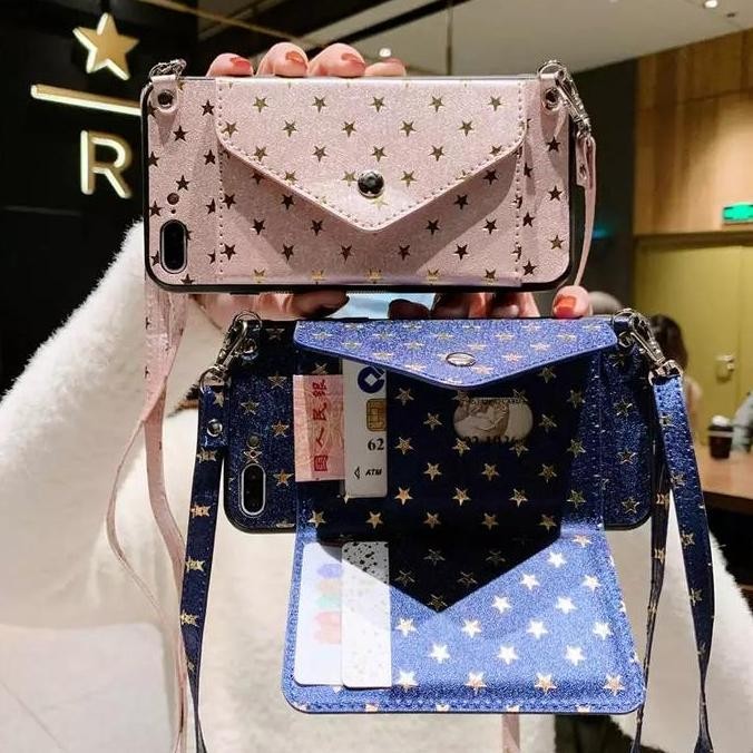 Case SAMSUNG A51 A71 A52 A72 A50S A50 A30S Casing+Tali Dompet Cantik