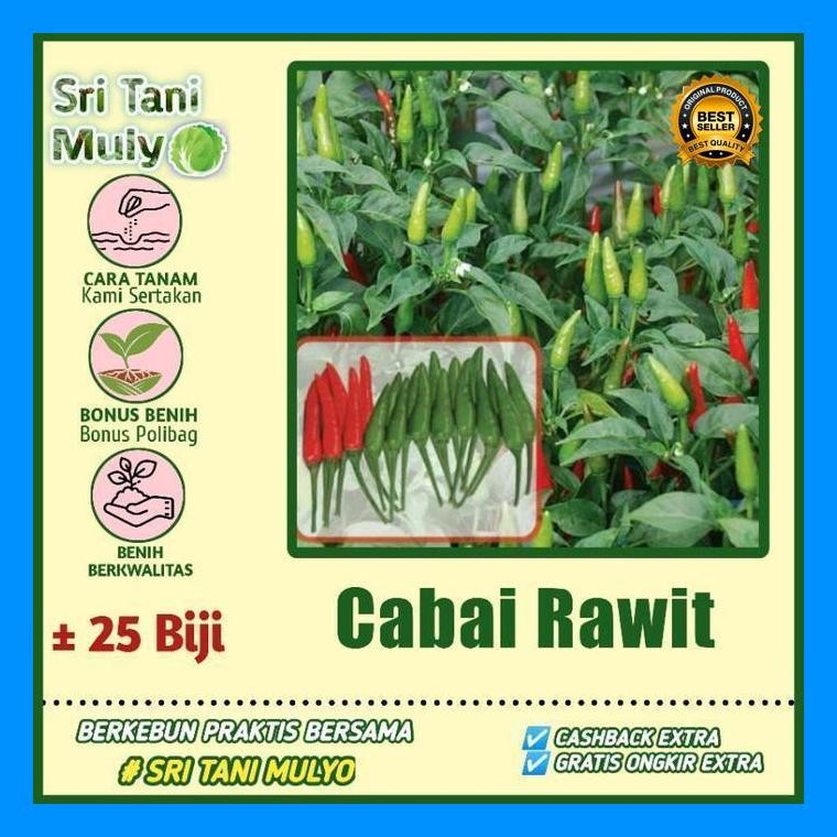 [Cod] - 25 Biji - Benih Cabai Rawit Hijau Robin F1 - Bibit Cabe Benih Sayuran