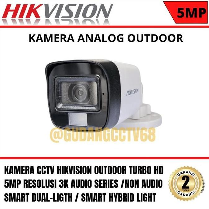 Kamera Hikvision Outdoor 5Mp Turbo Hd Audio Series