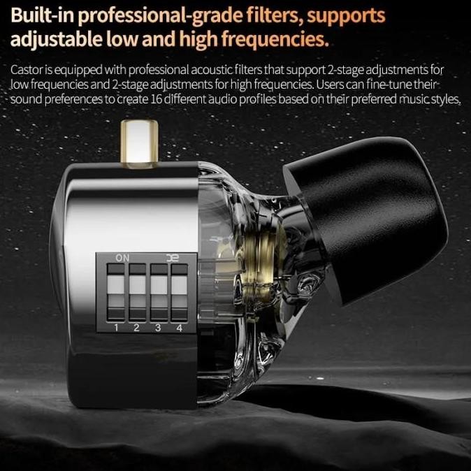 [Kz Official Store] Kz Castor With Mic In Ear Monitor Earphone Dynamic