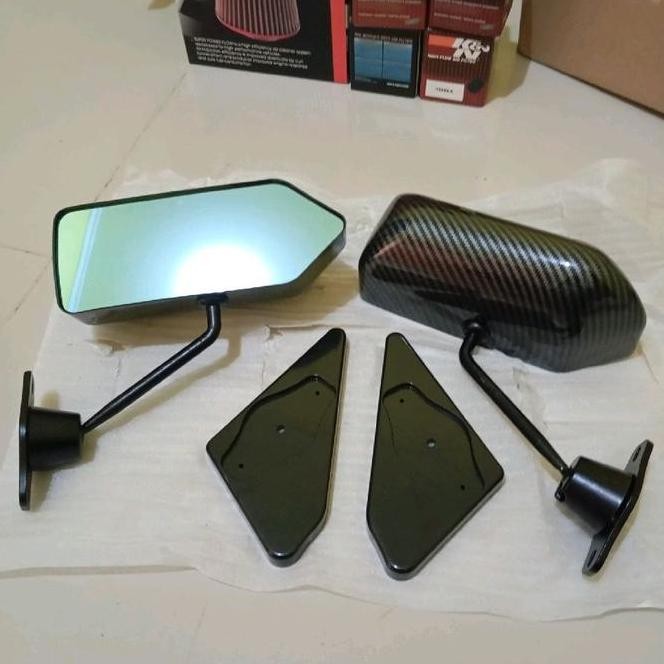 Spion F1 Mobil Racing Kaca Blue | Spion Mobil Racing F1 Carbon | Kaca Spion Mobil Racing Model F1 Ka