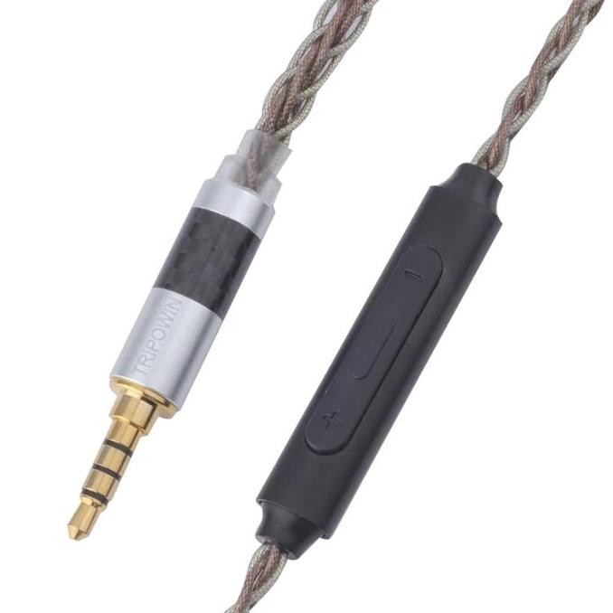 Tripowin C8 Kabel Upgrade Iem Mic 8 Core Spc Cable 0.78Mm 2 Pin 0.78