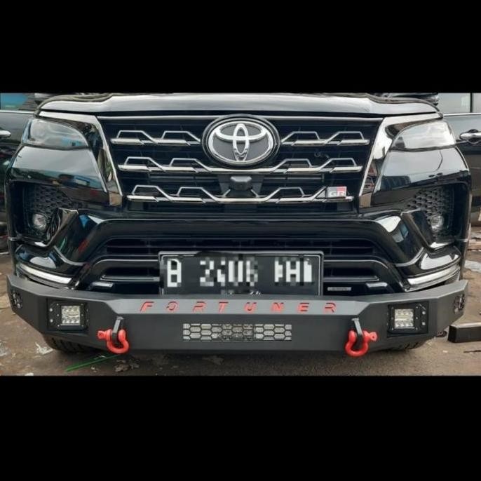 Paketan tanduk depan belakang bumper guard depan mobil All new Fortuner vrz model custom