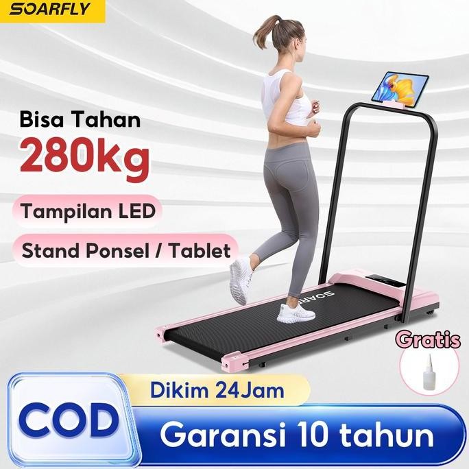 SOARFLY Treadmill Elektrik Listrik Walking & Running Pad Peralatan Olahraga Jalan Jogging Lari walki
