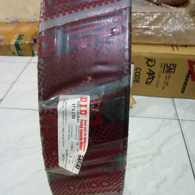 PELEK BESI DID UKURAN 250 RING 17 WARNA HITAM HOLE 36