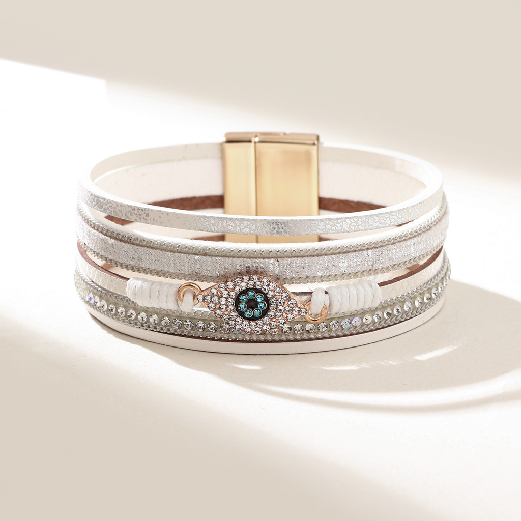 【COD】Gelang Kulit Berlian Mata Setan Terlaris Gelang Fashion Gaya Sederhana