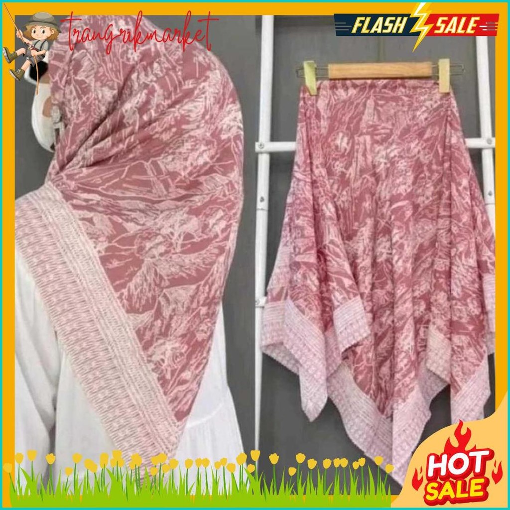 Diskon Up To 70% Hijab Leopard Voal Motif Segi Empat Adem Sr