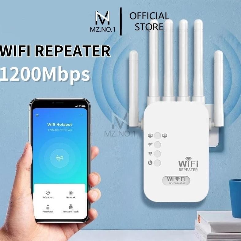 COD - 1200M WIFI Repeater / 2.4G Wi-Fi Wireless Repeater Sinyal WIFI Extender Penguat Sinyal Penguat