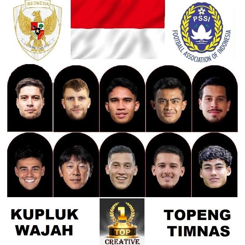 Promo Masker Topeng Timnas 3D Masker Wajah 3D Kupluk Wajah Topeng Wajah Klupuk Wajah Kupluk Timnas P