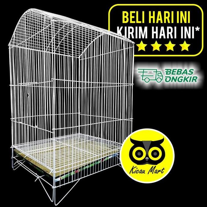 >>>>>] KICAU MART Kandang Perkutut Sangkar Kotak Besi Lipat 55 x 35 x 30 cm Burung Kenari Pleci Sogo