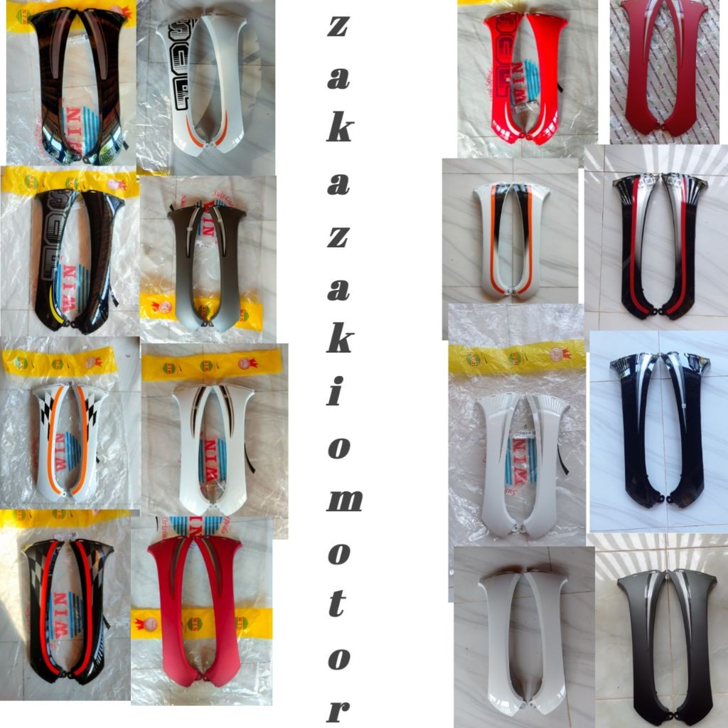 WIN - sayap samping scoopy esp ring12 k93 kanan kiri+stiker thn 2017 2018 2019 2020 legshield luar