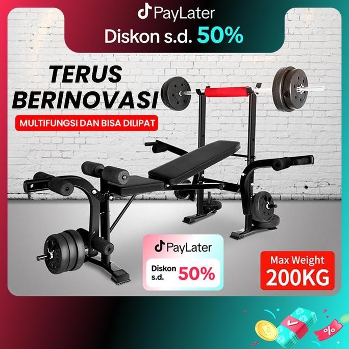 Bench press kecil Multi fungsi Berat Bangku alat olahraga rumahan fitness gym sit up board .