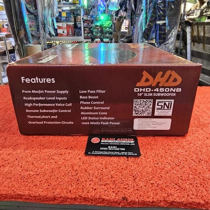 Subwoofer Kolong Aktif Dhd Dhd-450Nb 10 In