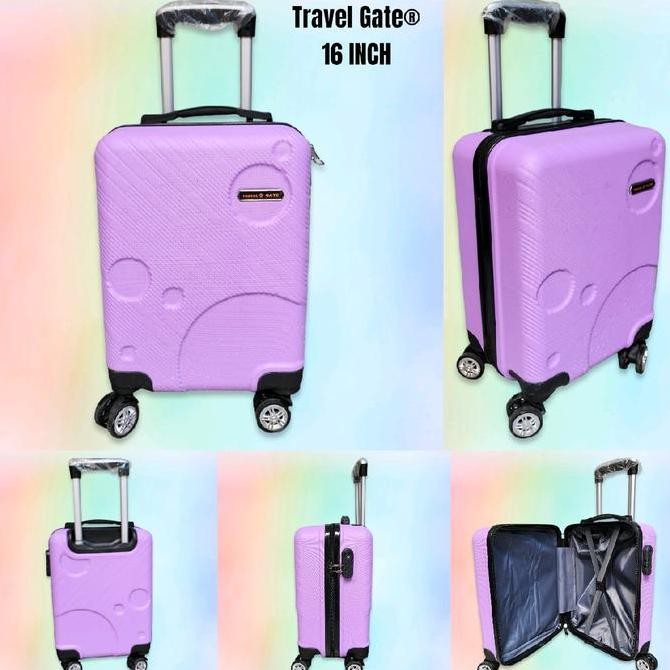 PROMO - Koko Denis Koper Travel Gate Koper 16 Inch Fiber Kabin Pesawat Anti Pecah Hardcase Limited E