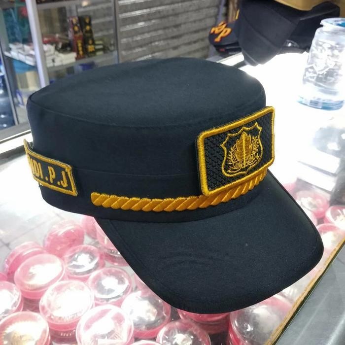 Topi Komando Satpam Velcro Hitam