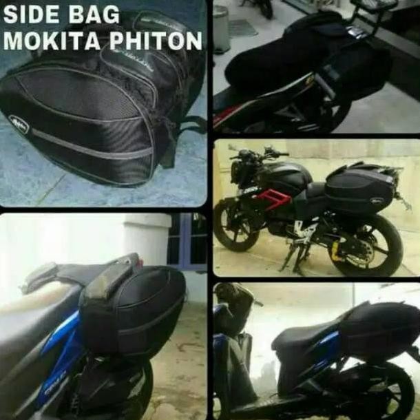 Side bag motor Original Mokita Tas samping motor ADV Beat Vario Nmax PCX Scoopy Vixion cb150r XSR DL