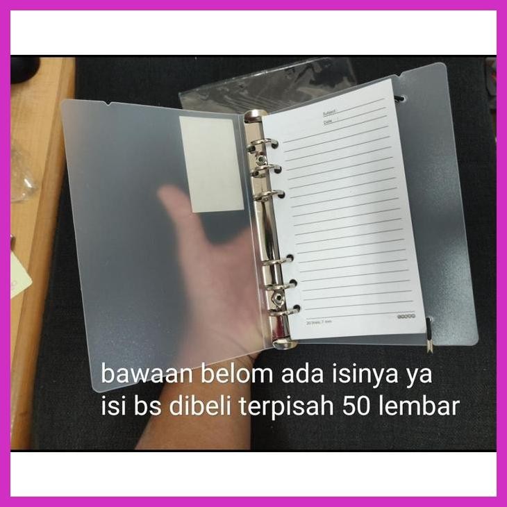 (SEKOLAH) BINDER 6 RING WENGU A6 B306 KARET RANDOM WARNA GOOD QUALITY