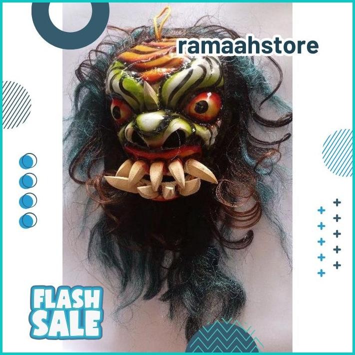 SALE Topeng Buto Gedruk Mainan Anak Seram Asli Kayu