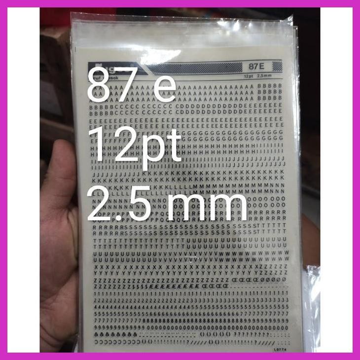 (SEKOLAH) RUGOS HURUF APRIL 2022 2 MM SD 3.9 MM SATUAN PACKING AMAN