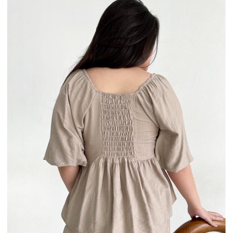 Egale.Id - Puff Sleeve Linen Set | Plus Size Jumbo Size Big Size