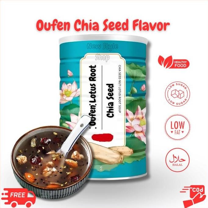 New [ BPOM ] Bubur Instan Teratai / Bubuk Akar Teratai Instan / Lotus Root Powder Oufen 400-500g