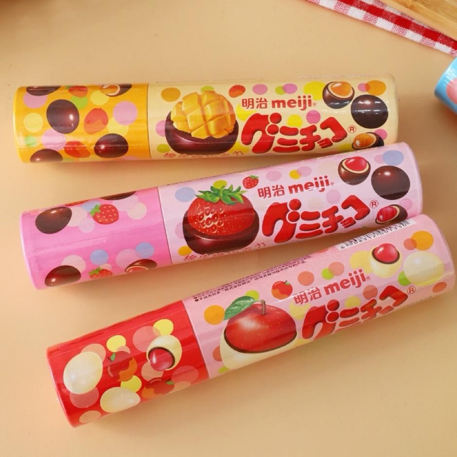 Meiji Coklat Gummy Choco Tube Coklat Coklat Meiji 50Gr