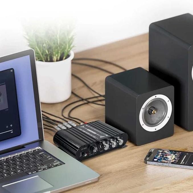 Mini Hifi Stereo Ampli Treble Bass Booster 12V 200W - Lvpin Lp-838 New