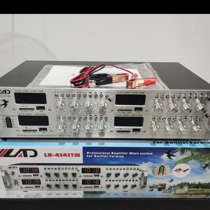 Ampli Walet Lad Ld 4141 Tm 4 Player 8 Chanel + Timer Amplifier Walet