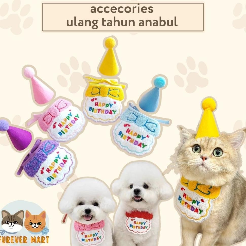 Topi Ulang Tahun Kucing Topi Ulang Tahun Anjing Pet Party Hat