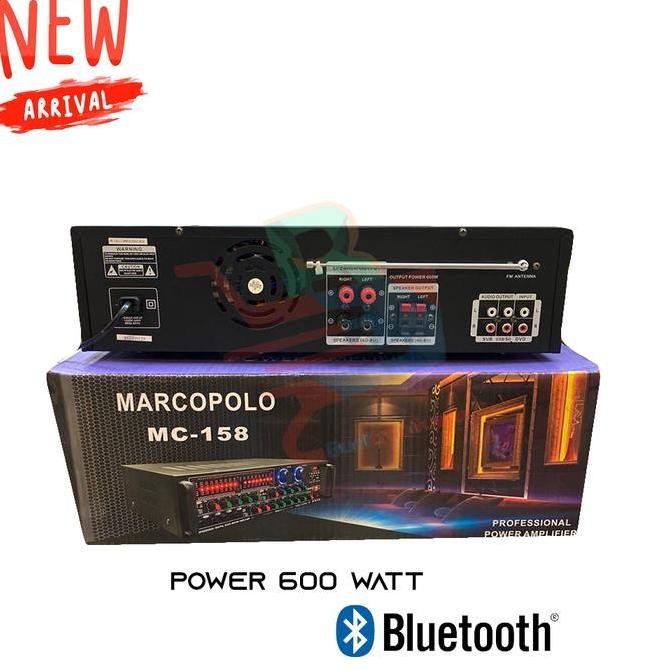 Amplifier Power Mixer 4Channel Marcopolo Mc158 Baru 600 Watt