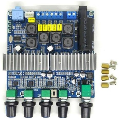 Power Amplifier Class D Tpa3116 Hifi 2.1 Bt 5.0 2X50W + Sub 100W 200W