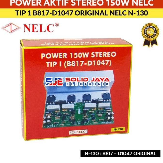 Kit Power Stereo 150W Nelc N130 B817 D1047 Driver Power Ocl Amplifier Ampli B 817 D 1047 150 Watt W 