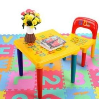 NEW - Meja belajar set anak meja plastik set kursi anak kursi anak plastik