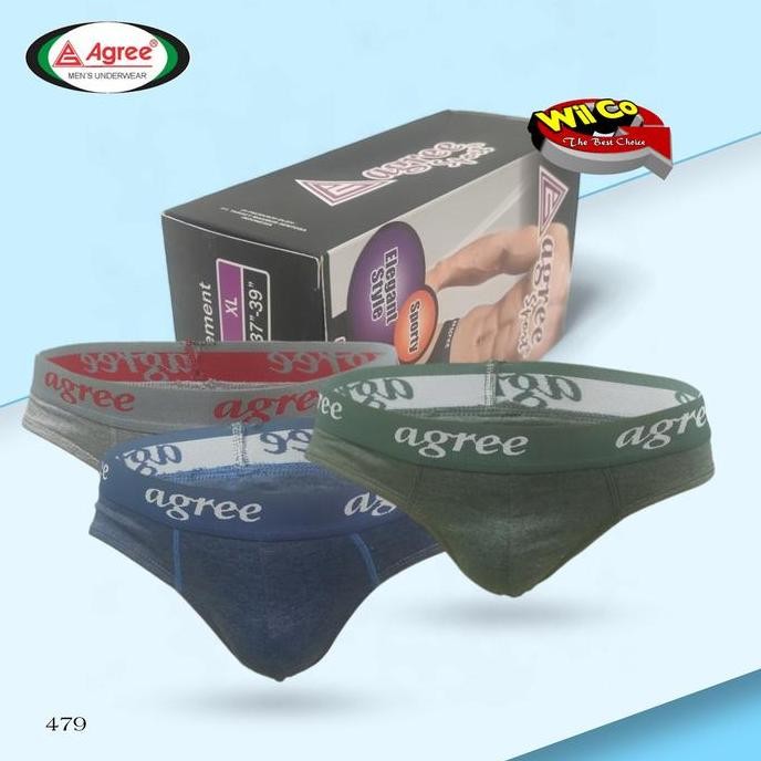 Promo K479S Agree Celana Dalam Pria Dewasa dan Remaja, Cd Pria Dewasa Size M - XXL Boxer Katun COD