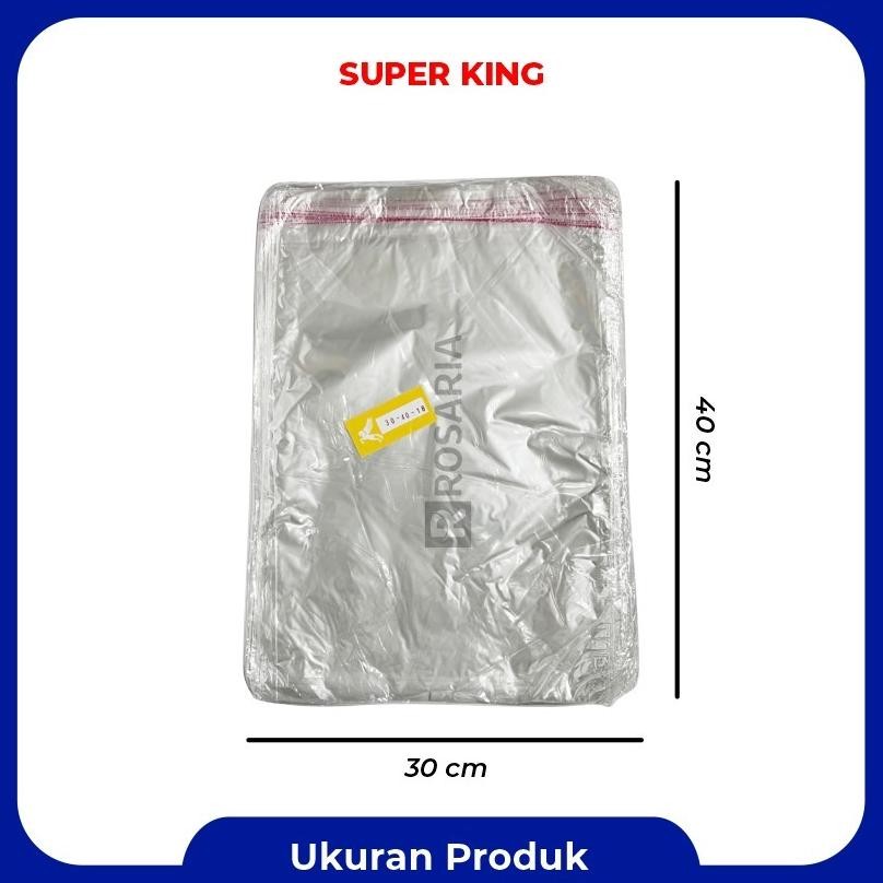 Opp 30X40 Kantong Plastik Kemasan Bening Seal Lem Baju Kaos Stok Baru