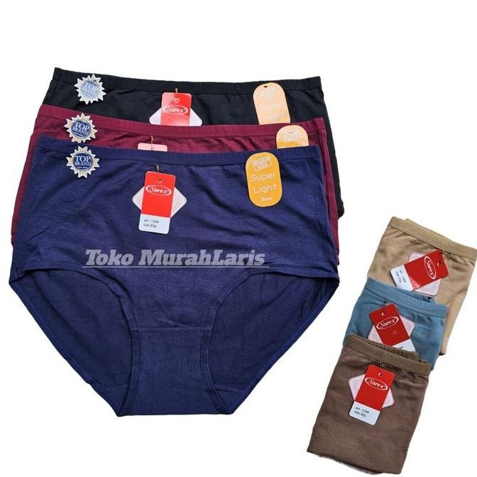 Promo Cd Wanita Dewasa Sorex Jumbo 1249 Super Light Bahan Katun Isi 6pcs | Celana Dalam Cewek Sorek 