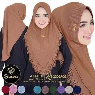 Promo Jilbab Instan Azalea Laser cutting Bahan Jersey Strada Motif  By Rizwa Cantik Nyaman Pad Musli
