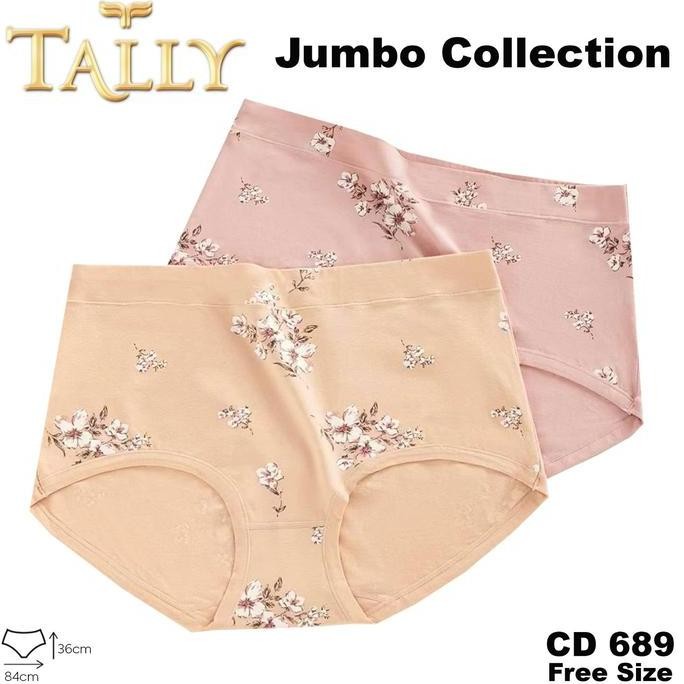 TERBARU - TALLY Sarwendah 3 Pcs CD 689 Celana Dalam Wanita Segitiga Cewek JUMBO / BIG SIZE Bahan Kat