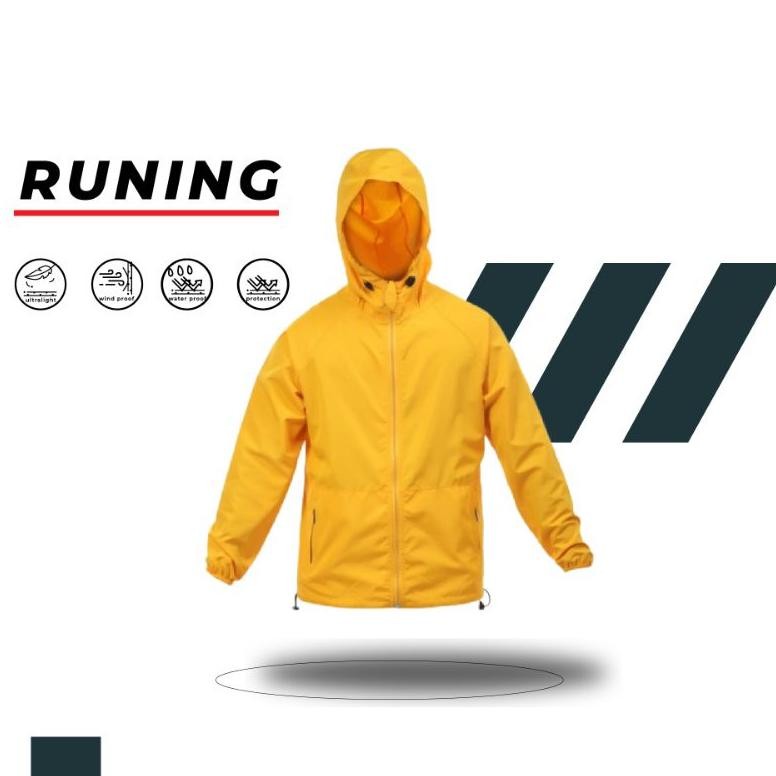Best - jaket olahraga pria wanita polos jaket runing sauna suit lari sepeda gym Anti Sinar UV